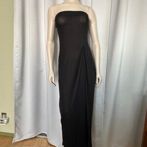 Zara strapless maxi black mesh dress Size M